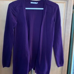 Purple open front ladies cardi sweater ladies size XS